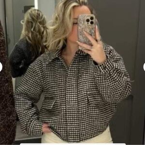 a new day brown Textured Houndstooth Jacket